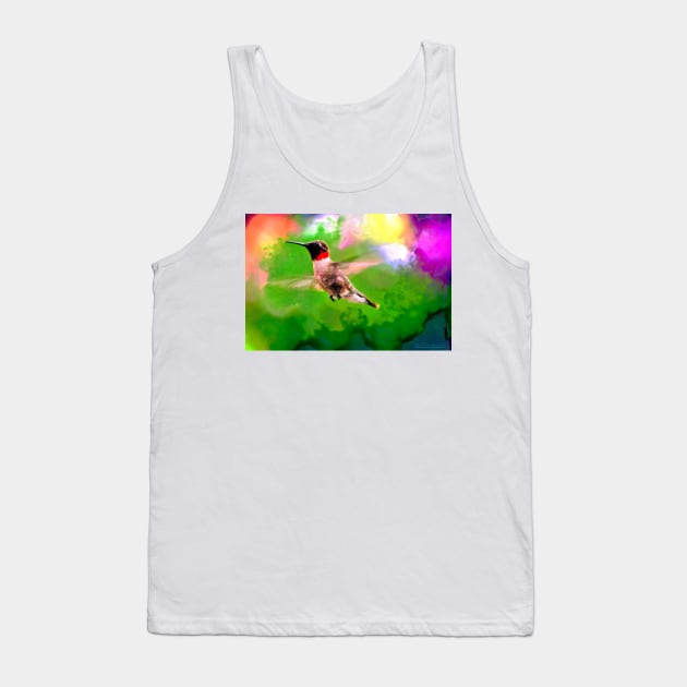 Hummingbird Visit Tank Top by michaelasamples